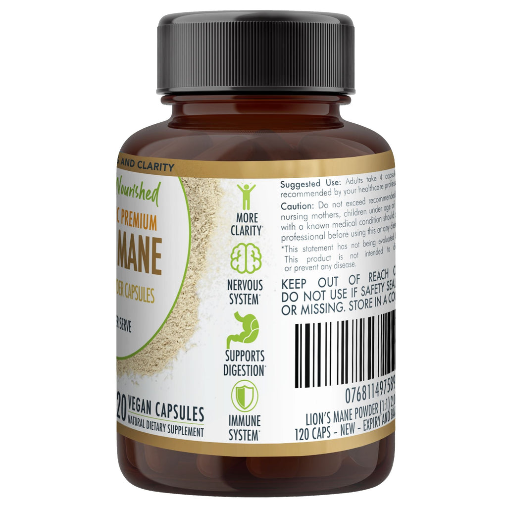 Lion's Mane Mushroom Hericium erinaceus (2,000mg) 120 Vegan Capsules-4